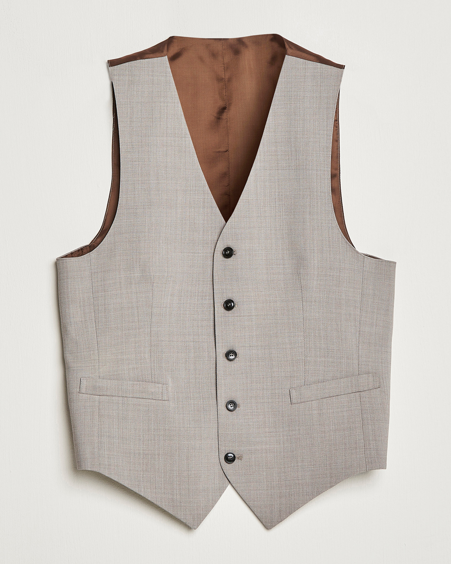 Men | Blazers | Tiger of Sweden | Wade Wool Waistcoat Irish Cream