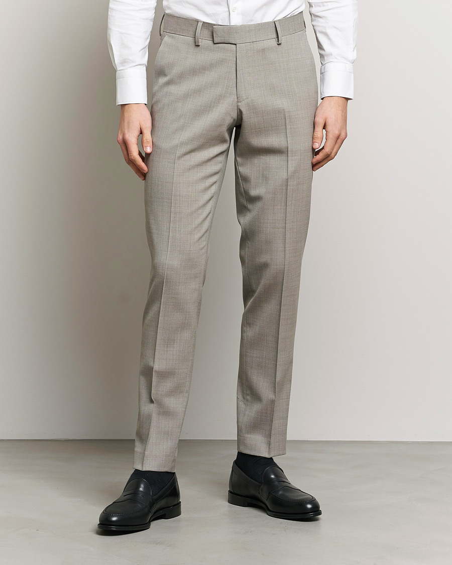 Men | Suit Trousers | Tiger of Sweden | Tordon Wool Trousers Irish Cream