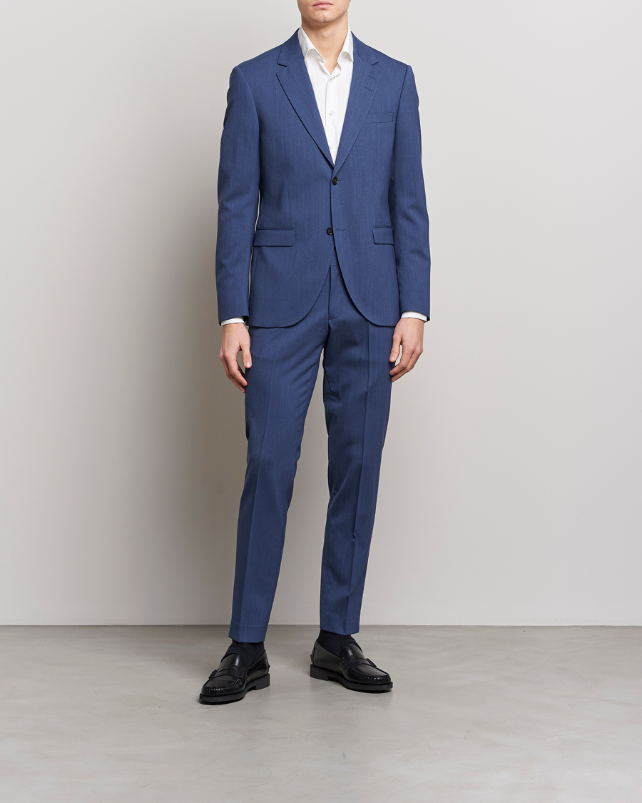 Men | Trousers | Tiger of Sweden | Tordon Wool Trousers Garage Blue