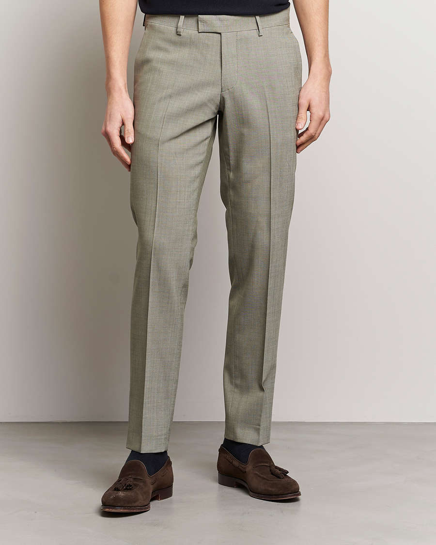 Men | Suit Trousers | Tiger of Sweden | Tordon Wool Trousers Uniform Green