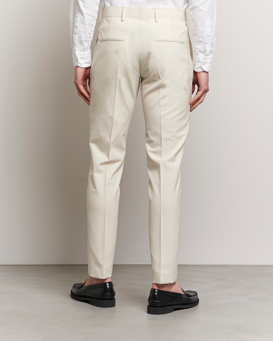 Men | Trousers | Tiger of Sweden | Tenuta Wool Trousers Light Ivory