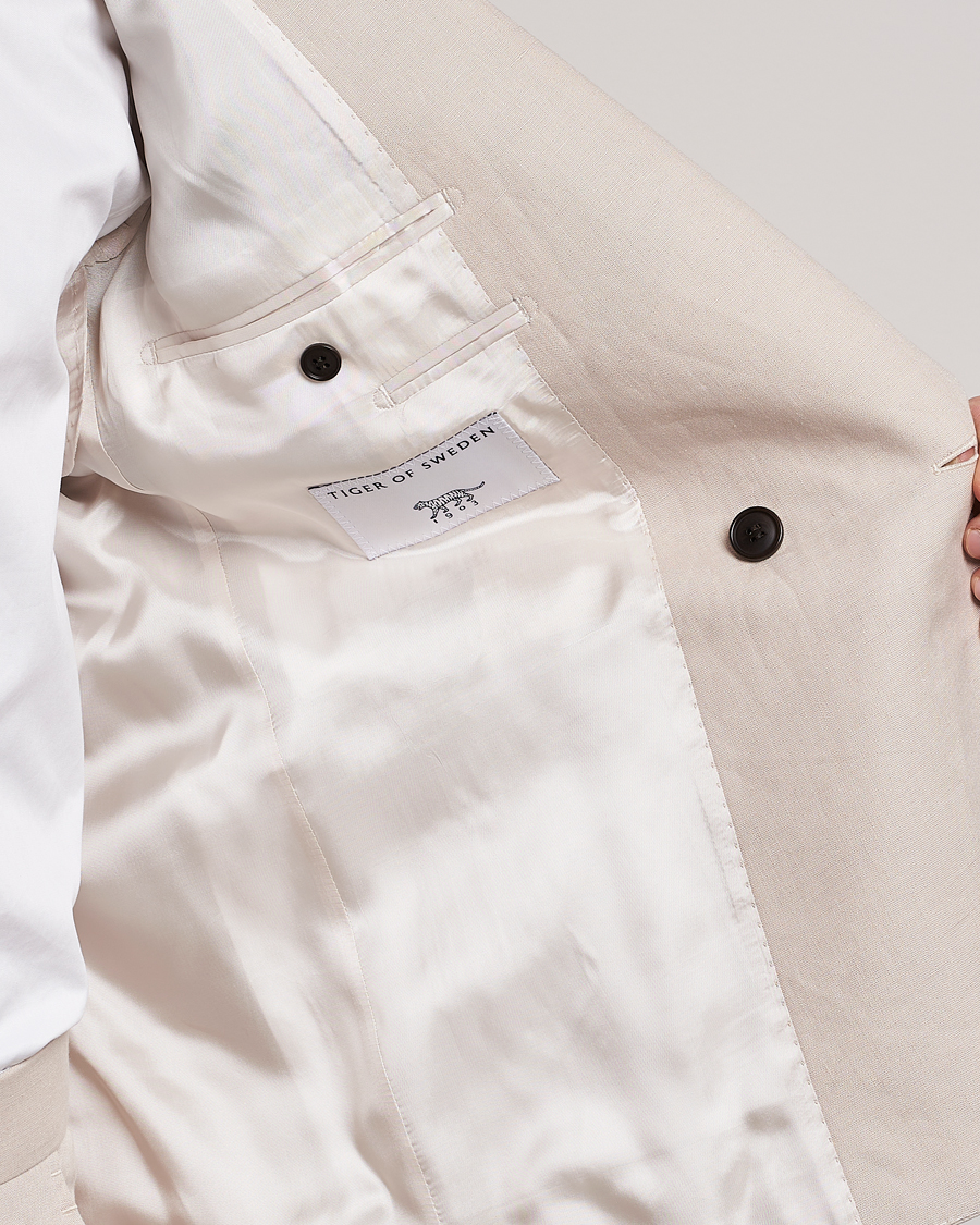 Men | Blazers | Tiger of Sweden | Heldin Linen Blazer Cream Sand