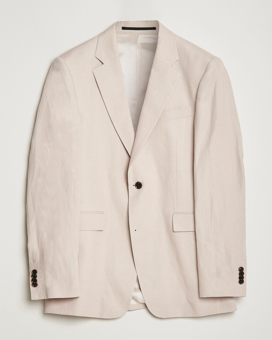 Men | Blazers | Tiger of Sweden | Justin Linen Blazer Cream Sand