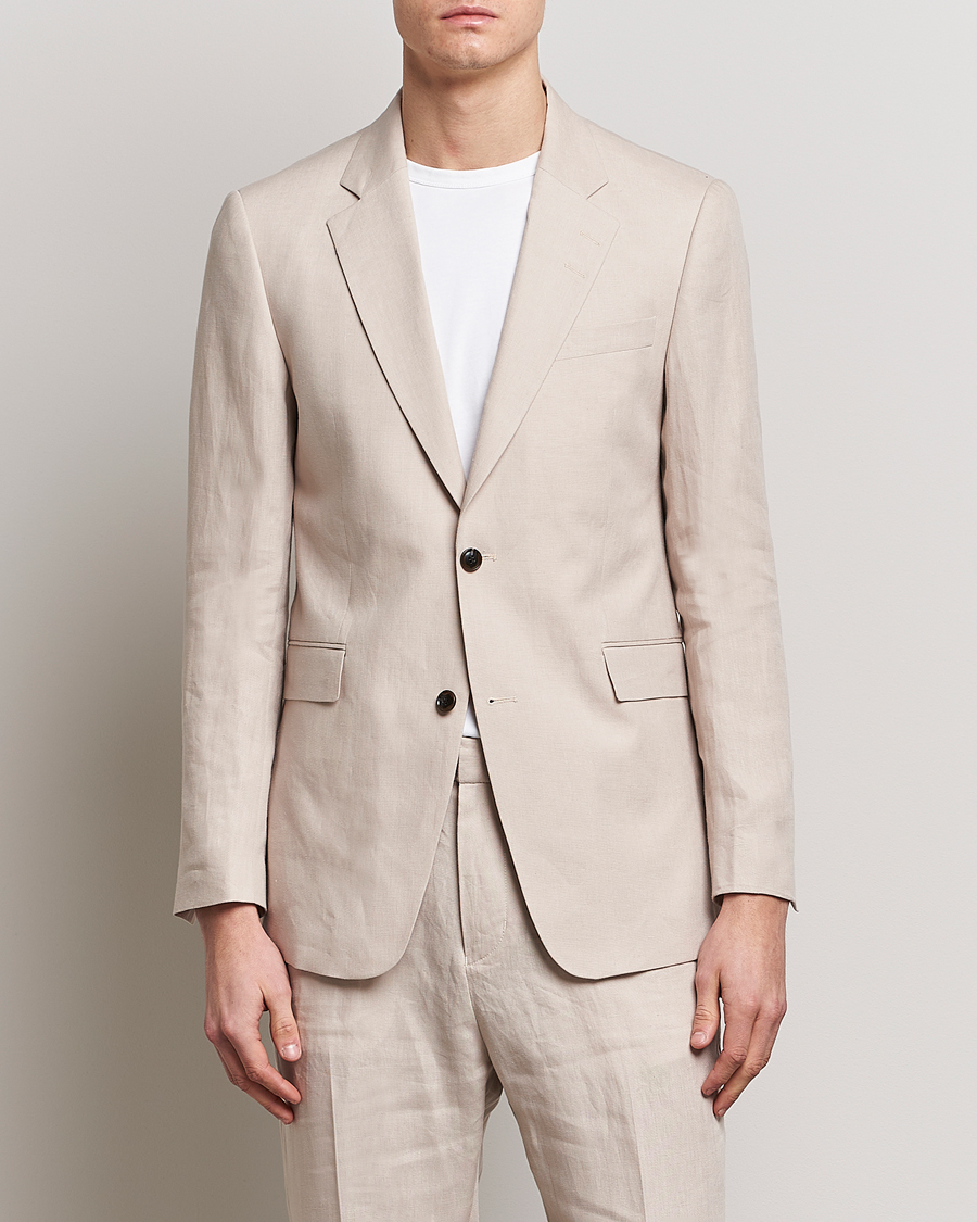 Tiger of Sweden Justin Linen Blazer Cream Sand at CareOfCarl.com