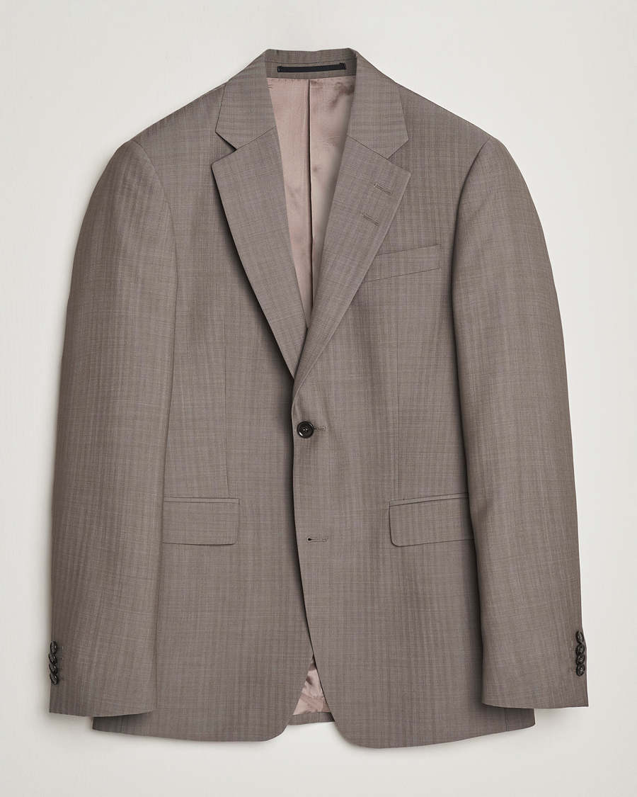 Men | Blazers | Tiger of Sweden | Justin Herringbone Wool Blazer Dark Sand