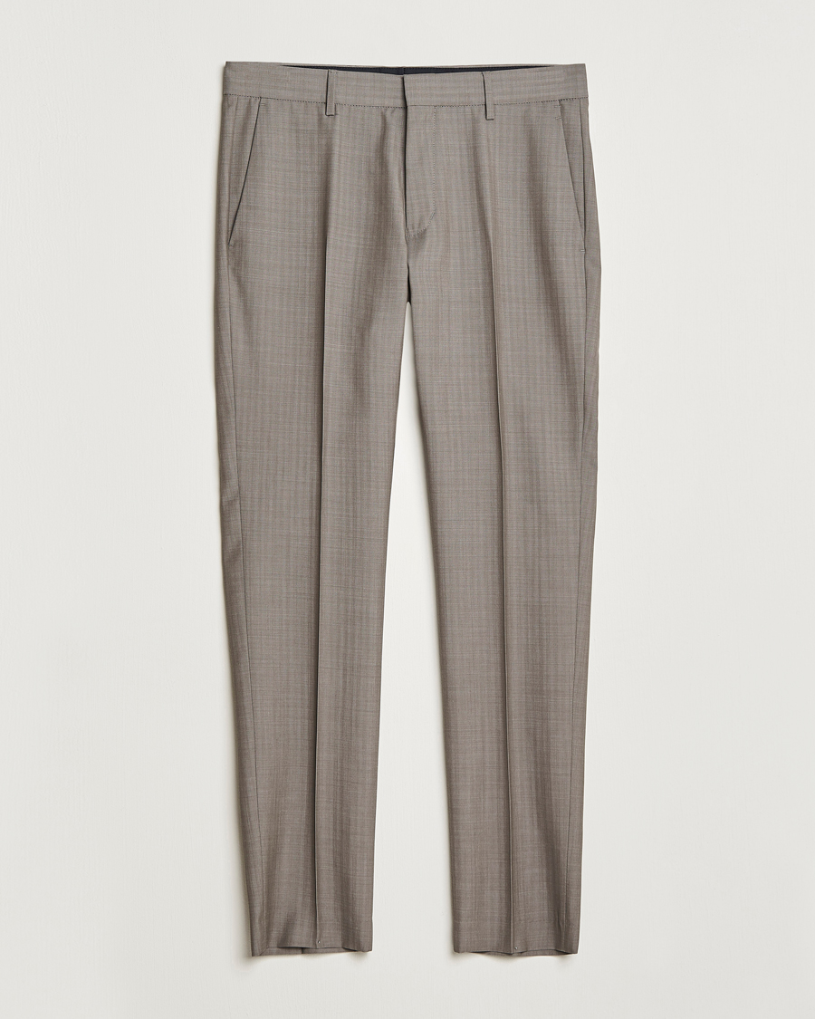 Men | Trousers | Tiger of Sweden | Tenuta Wool Trousers Dark Sand