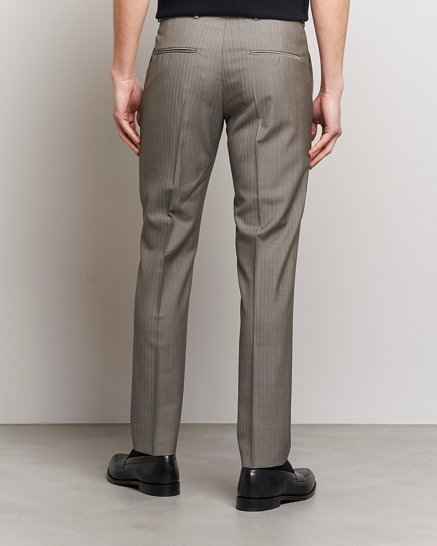 Men | Trousers | Tiger of Sweden | Tenuta Wool Trousers Dark Sand