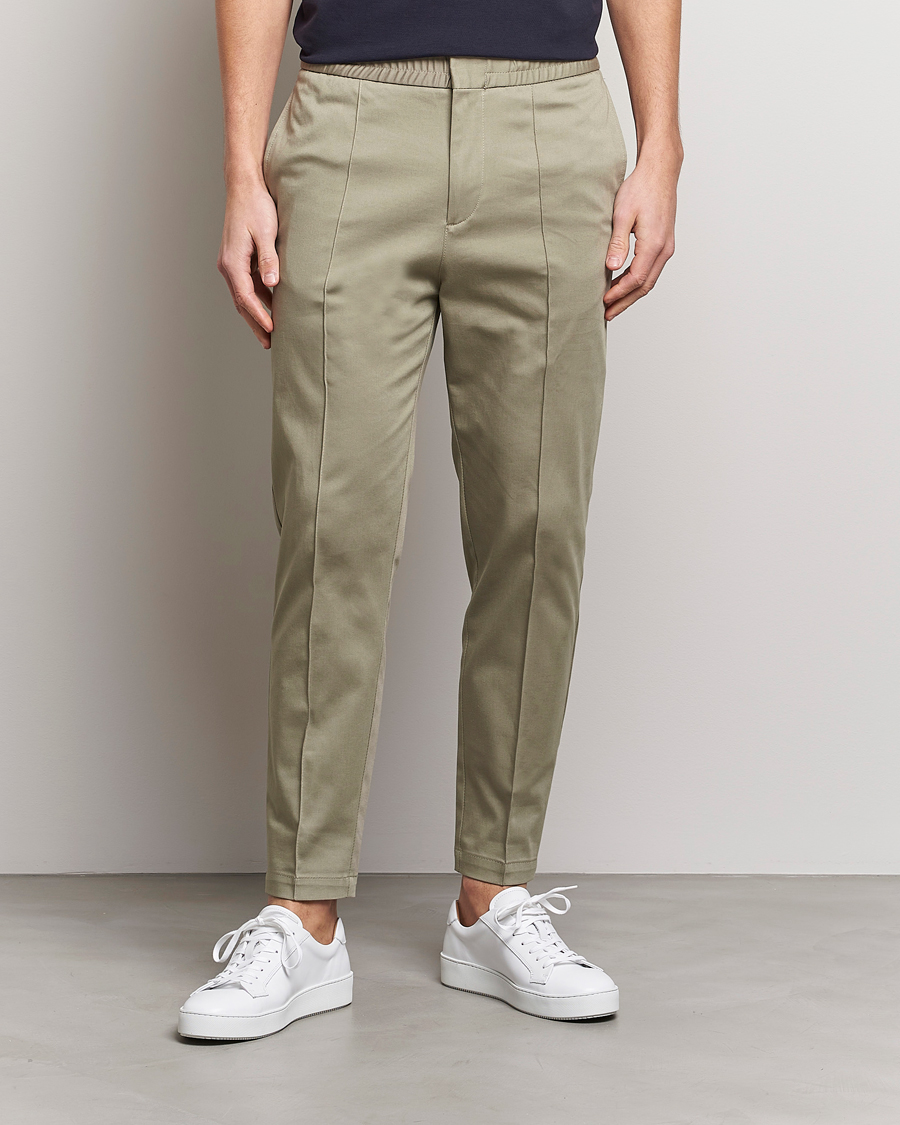 Men | Business & Beyond | Tiger of Sweden | Sosa Cotton Trousers Dusty Green