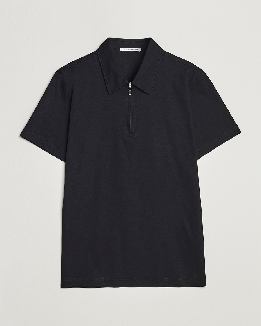 Men | Shirts | Tiger of Sweden | Laron Mercerized Cotton Shirt Black