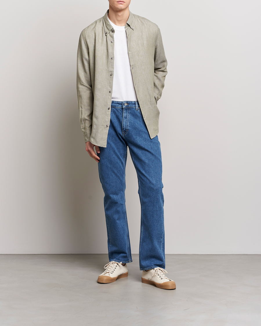 Men | Shirts | Tiger of Sweden | Sankt Linen Shirt Shadow