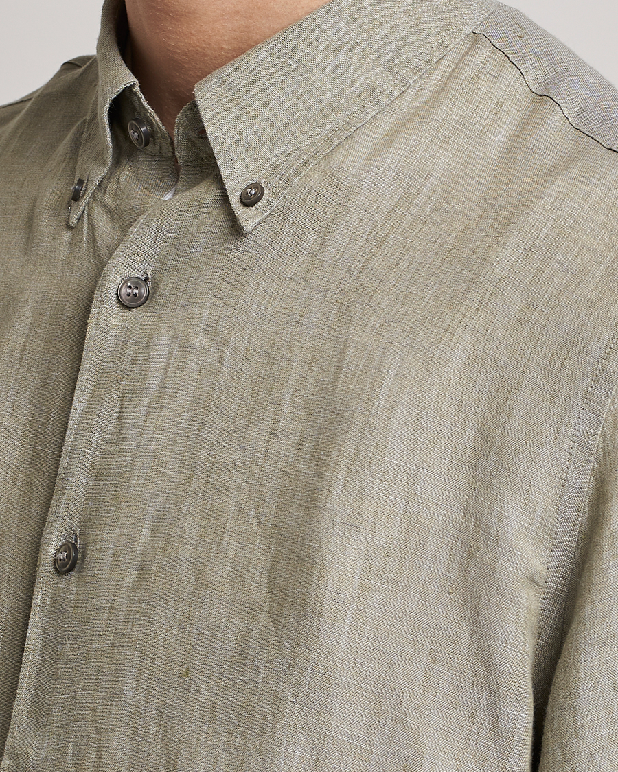 Men | Shirts | Tiger of Sweden | Sankt Linen Shirt Shadow