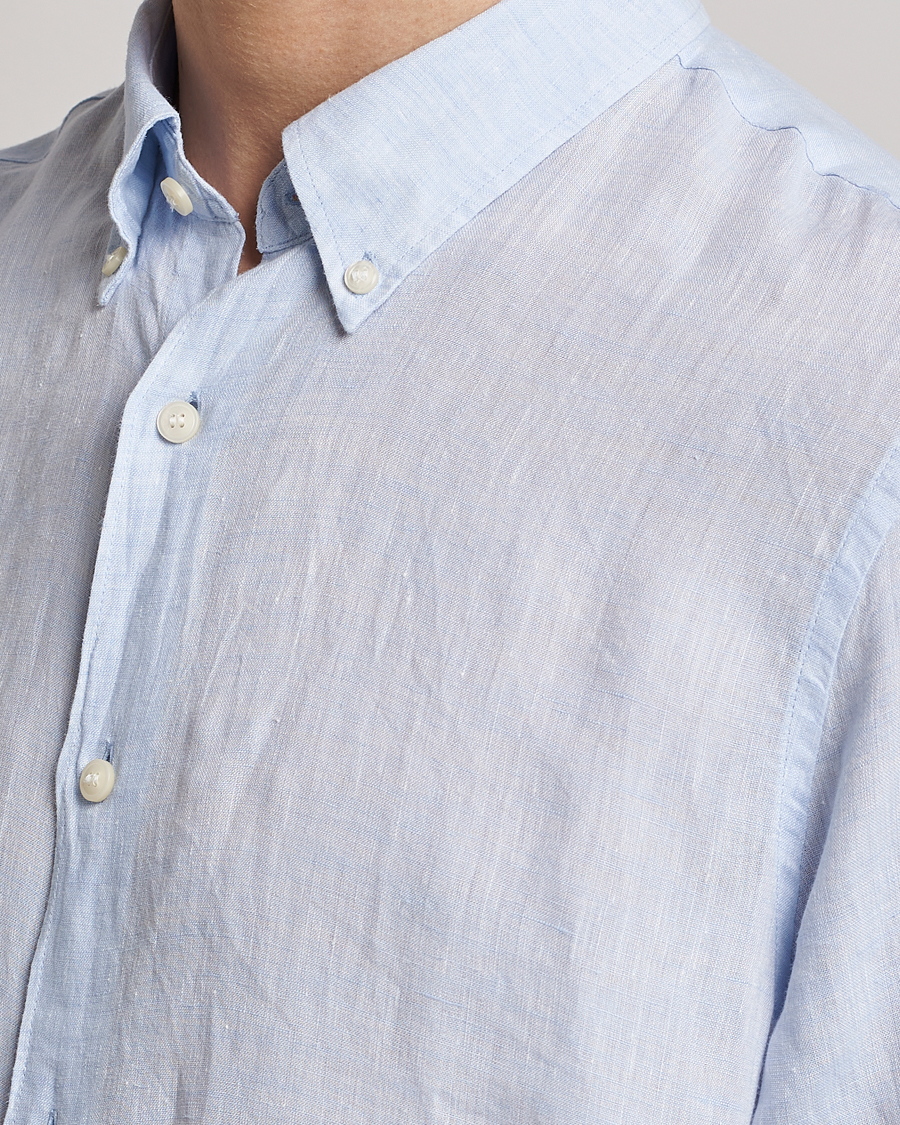 Men | Shirts | Tiger of Sweden | Sankt Linen Shirt Light Blue