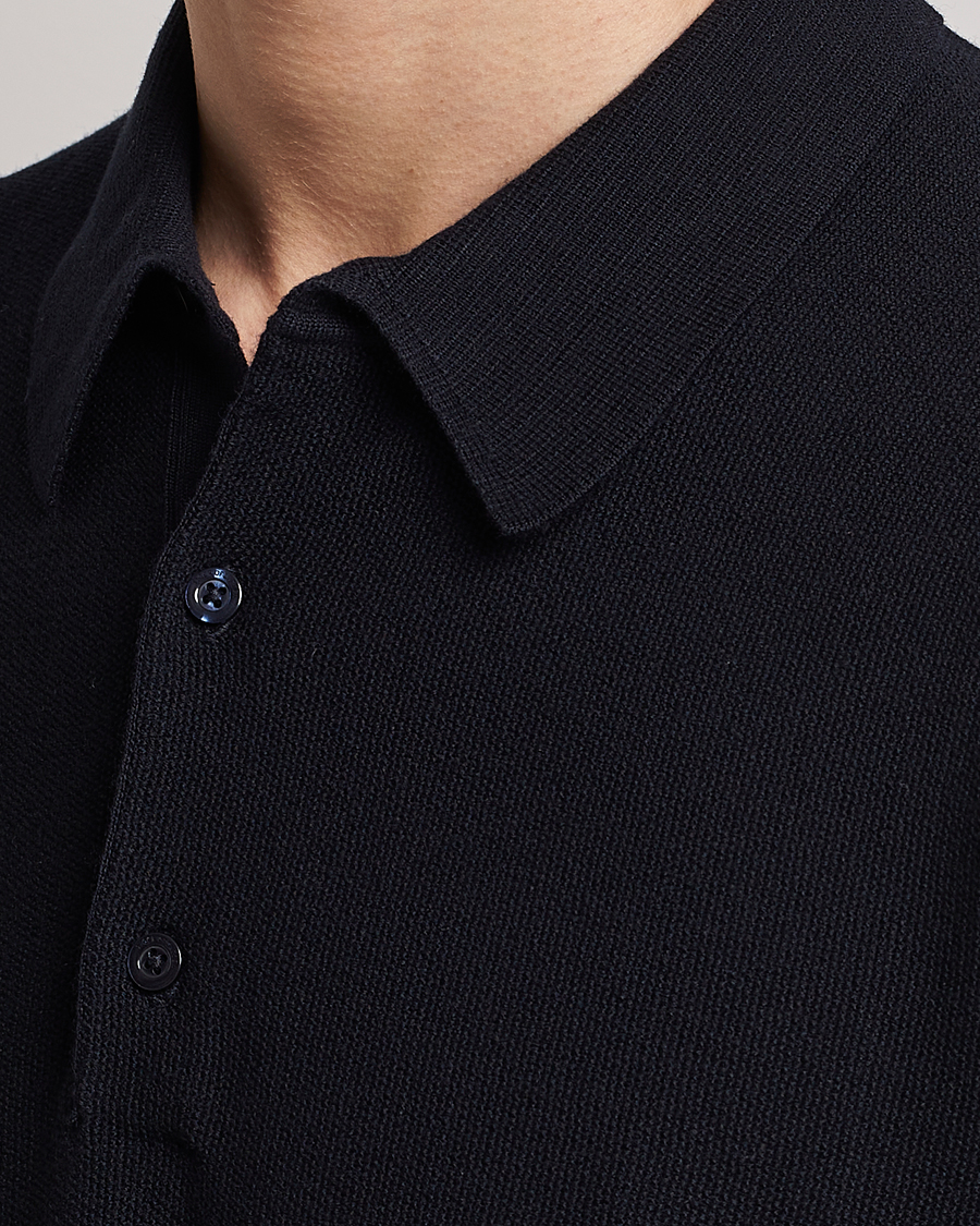 Men | Sweaters & Knitwear | Tiger of Sweden | Jenkim Knitted Pique Dark Ink