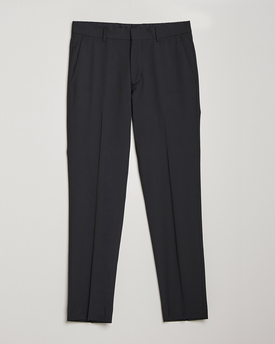 Men | Trousers | Tiger of Sweden | Tenuta Wool Travel Suit Trousers Black