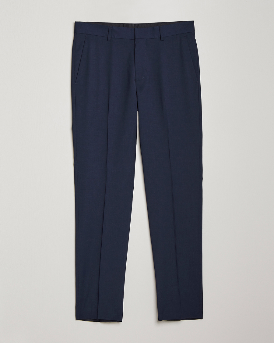 Men | Trousers | Tiger of Sweden | Tenuta Wool Travel Suit Trousers Royal Blue