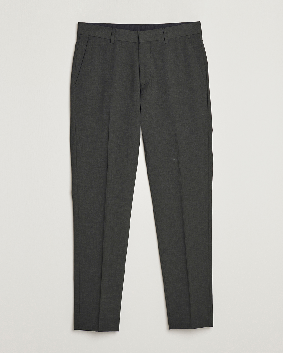 Men | Trousers | Tiger of Sweden | Tenuta Wool Travel Suit Trousers Olive Extreme