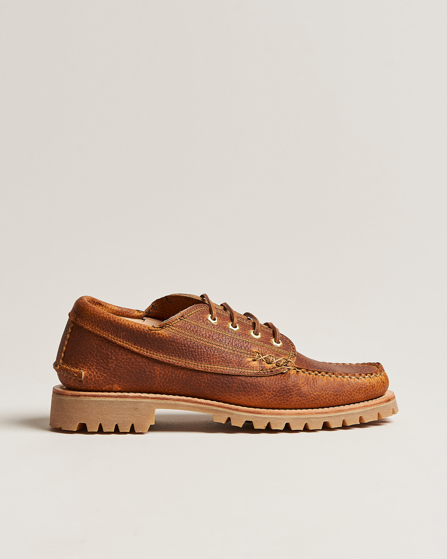 Men | Yuketen Handsewn Angler Moc Dark Brown Grain Calf | Yuketen | Handsewn Angler Moc Dark Brown Grain Calf