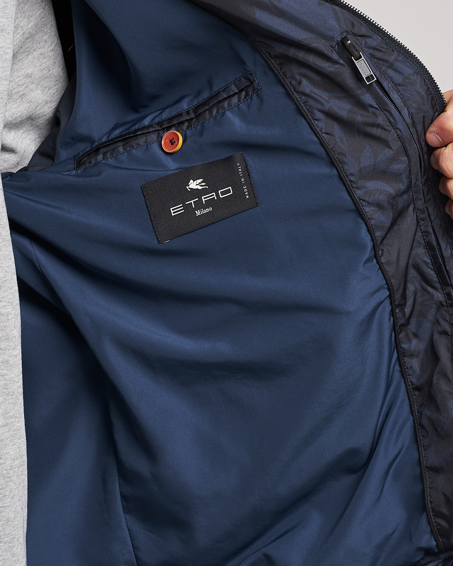 Men | Coats & Jackets | Etro | Packable Nylon Bomber Navy