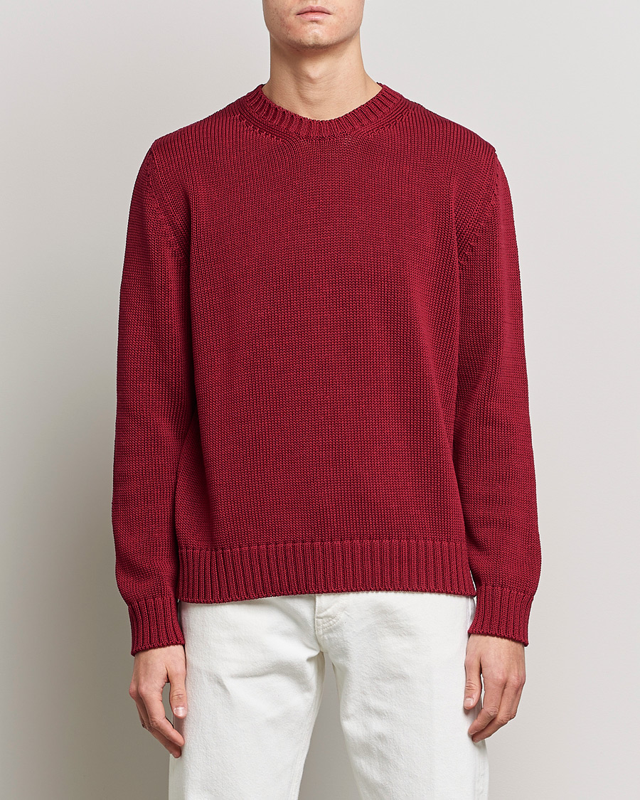 Men |  | Etro | Heavy Knit Cotton Pullover Burgundy