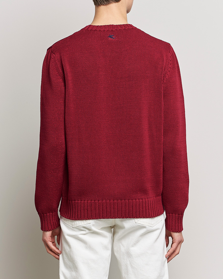 Men | Sweaters & Knitwear | Etro | Heavy Knit Cotton Pullover Burgundy