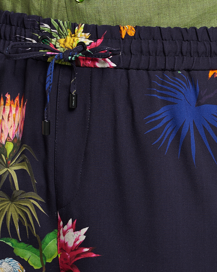 Men | Trousers | Etro | Printed Casual Trousers Navy