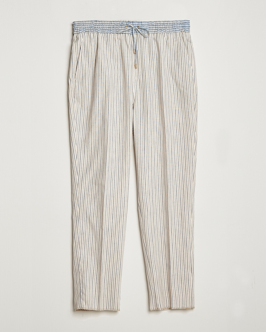 Men | Trousers | Etro | Hickory Stripe Casual Trousers Off White