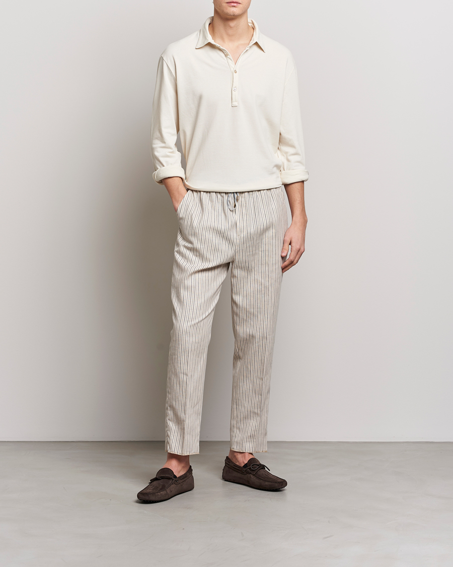 Men | Trousers | Etro | Hickory Stripe Casual Trousers Off White
