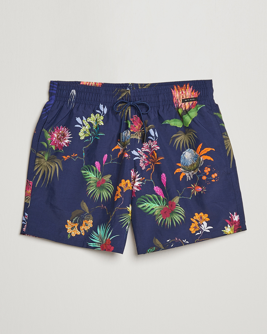 Men | Swimwear | Etro | Floreale Printed Swim Trunks Navy