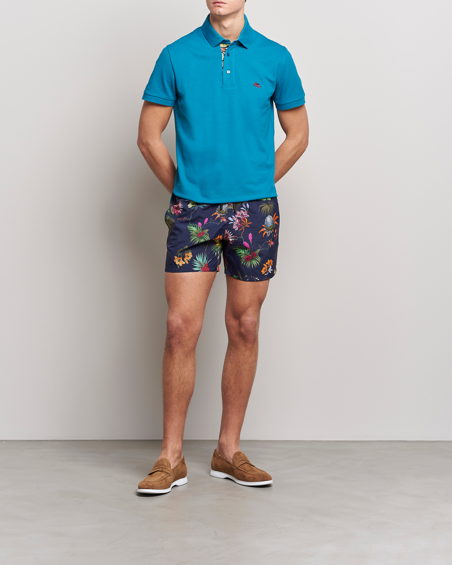 Men | Swimwear | Etro | Floreale Printed Swim Trunks Navy