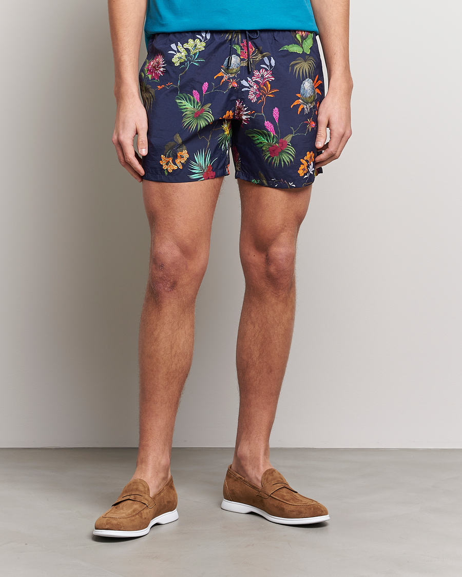 Men | Swimwear | Etro | Floreale Printed Swim Trunks Navy
