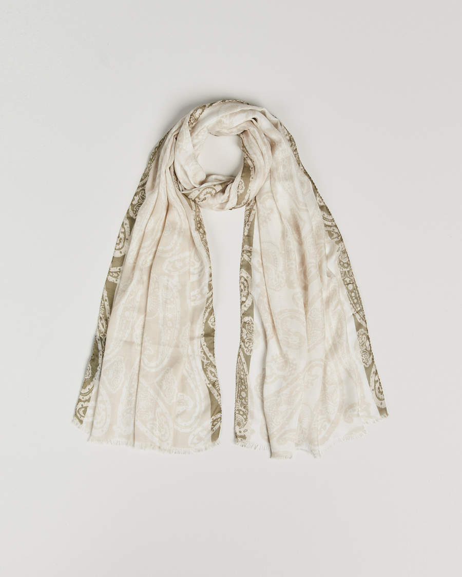 Men | Etro Shaal Nur Cashmere Blend Scarf White | Etro | Shaal Nur Cashmere Blend Scarf White