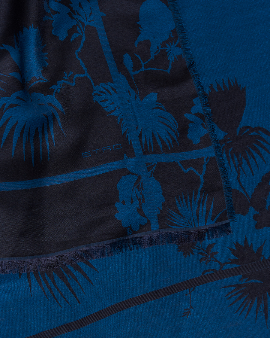 Men | Etro Jacquard Floreale Scarf Navy | Etro | Jacquard Floreale Scarf Navy