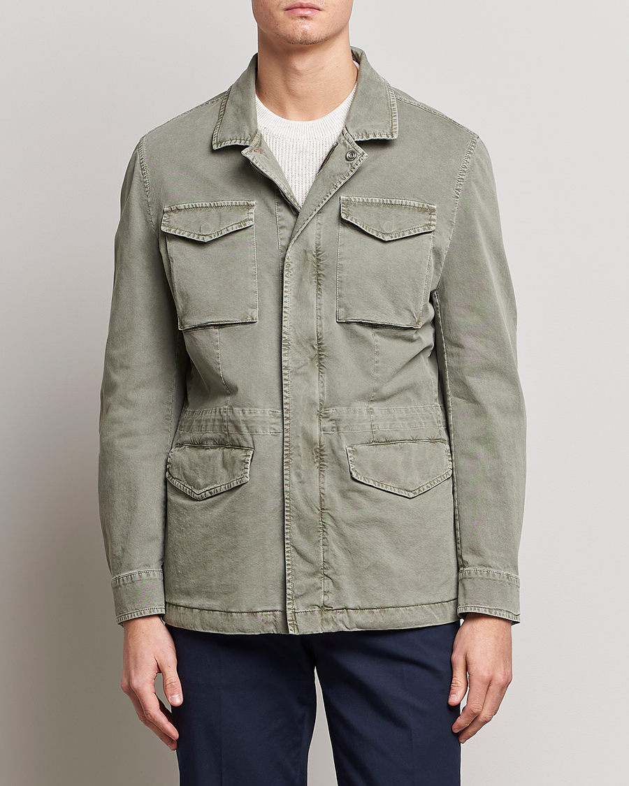 Men | Field Jackets | Brunello Cucinelli | Cotton Field Jacket Olive