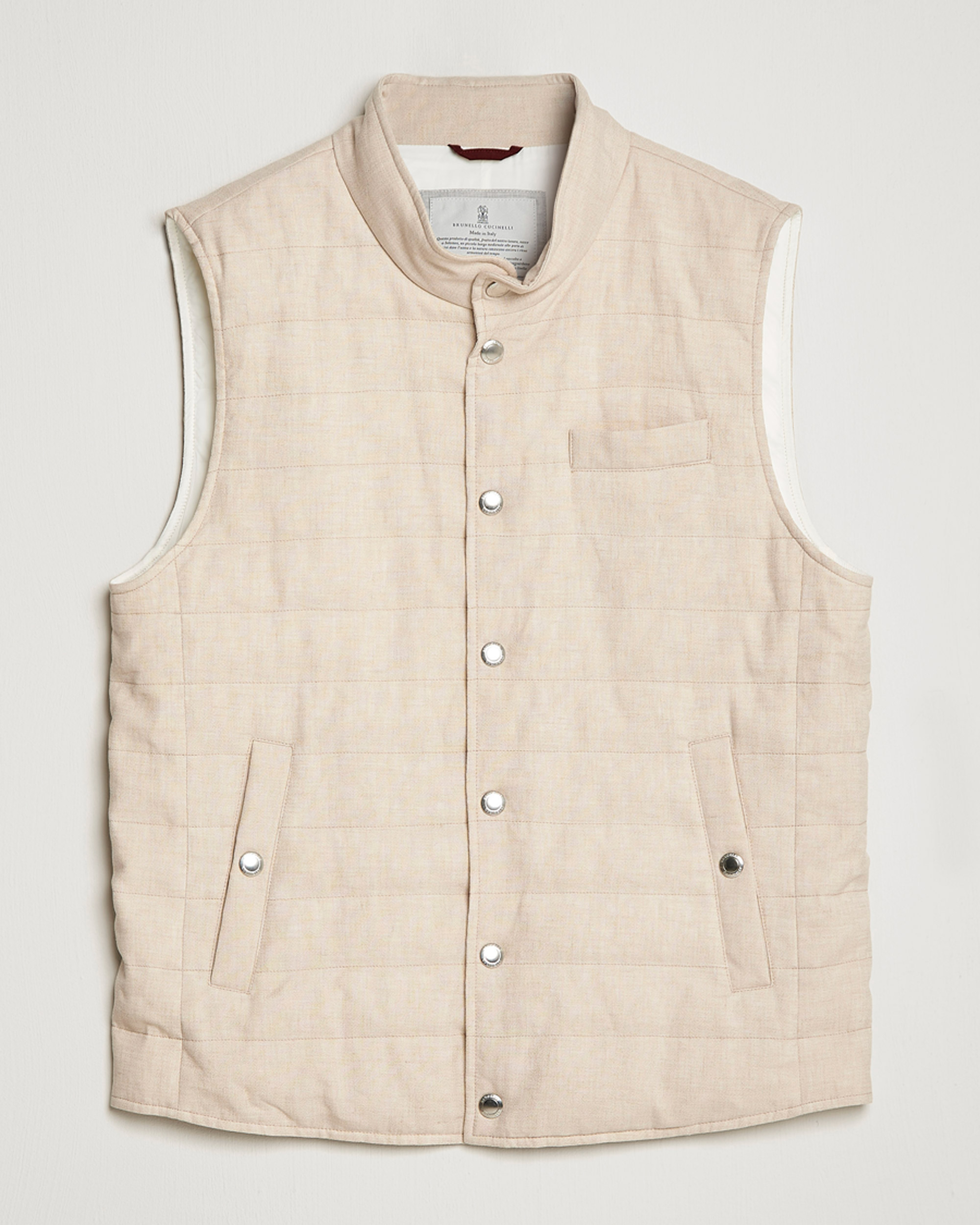 Men | Gilets | Brunello Cucinelli | Cotton/Linen Gilet Light Beige