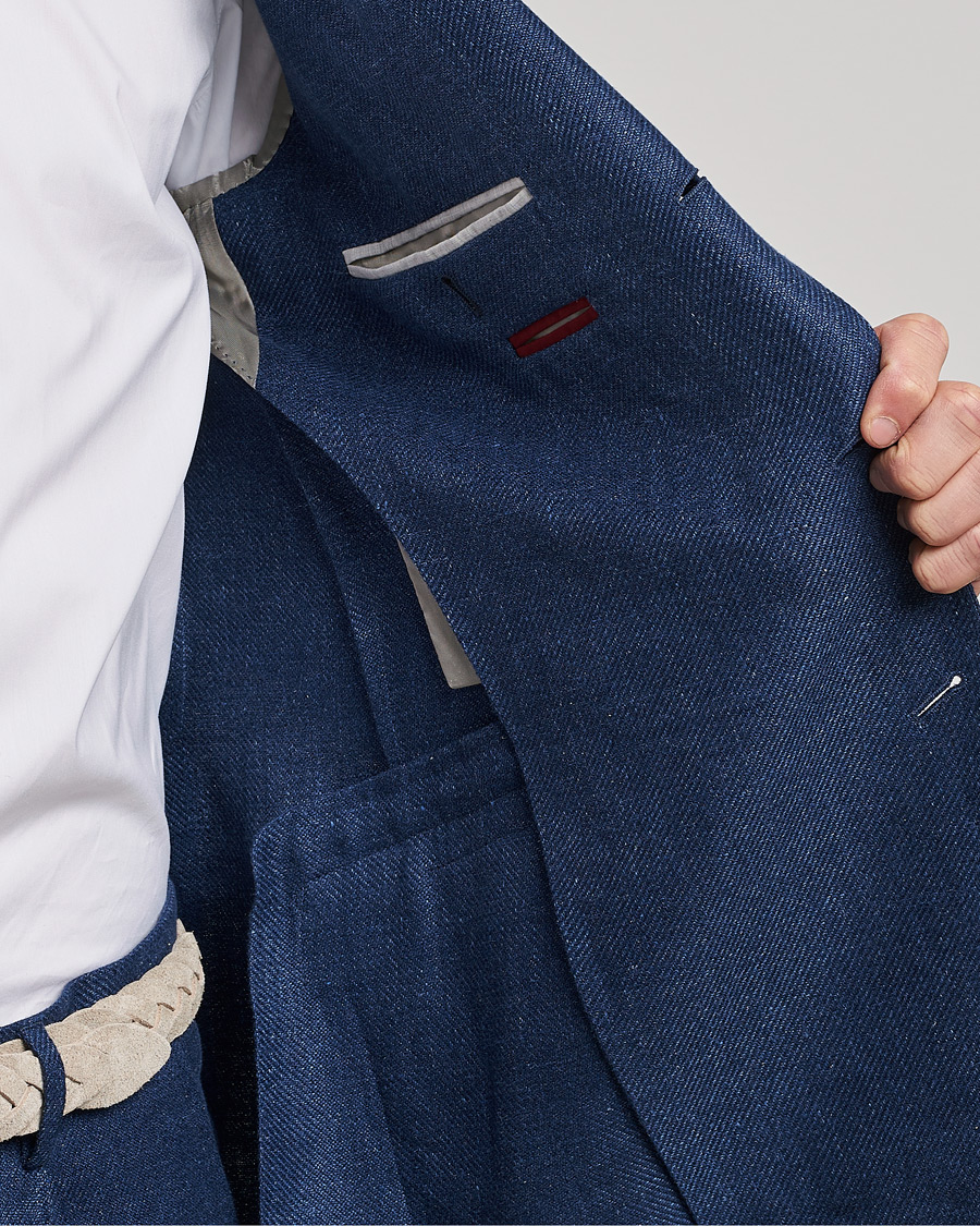 Men | Suits | Brunello Cucinelli | Linen/Silk Suit Royal Blue