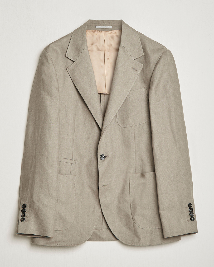 Men | Blazers | Brunello Cucinelli | Linen Blazer Olive