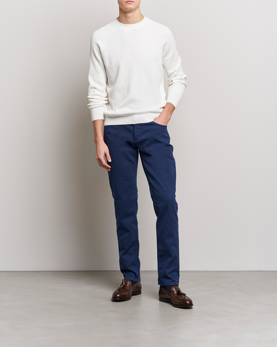 Men | Sweaters & Knitwear | Brunello Cucinelli | Rib Stitch Crew Neck Sweater Panama
