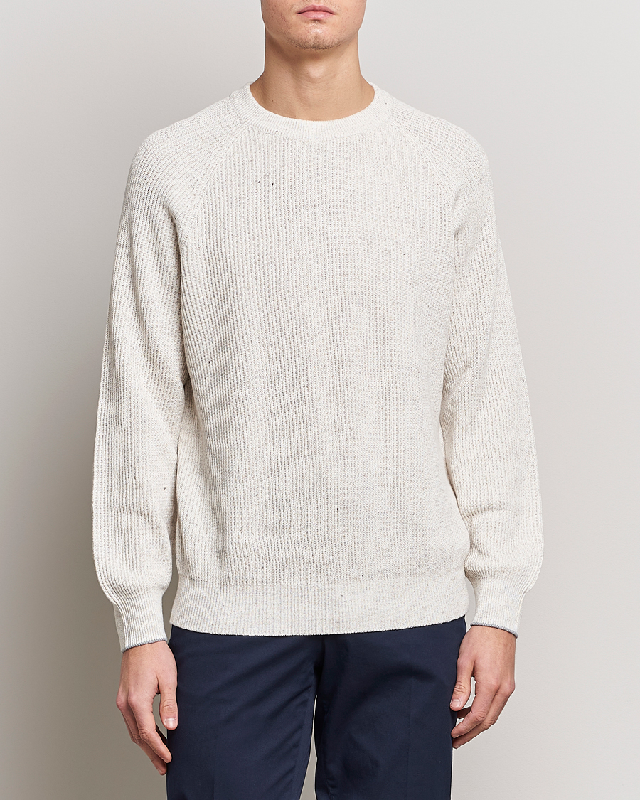 Men |  | Brunello Cucinelli | Chine Rib Sweater Light Beige