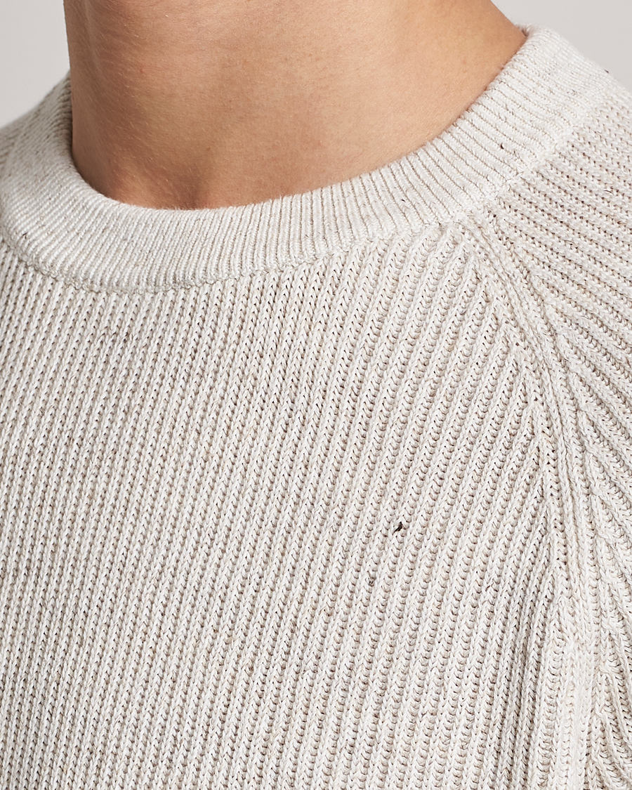 Men | Sweaters & Knitwear | Brunello Cucinelli | Chine Rib Sweater Light Beige