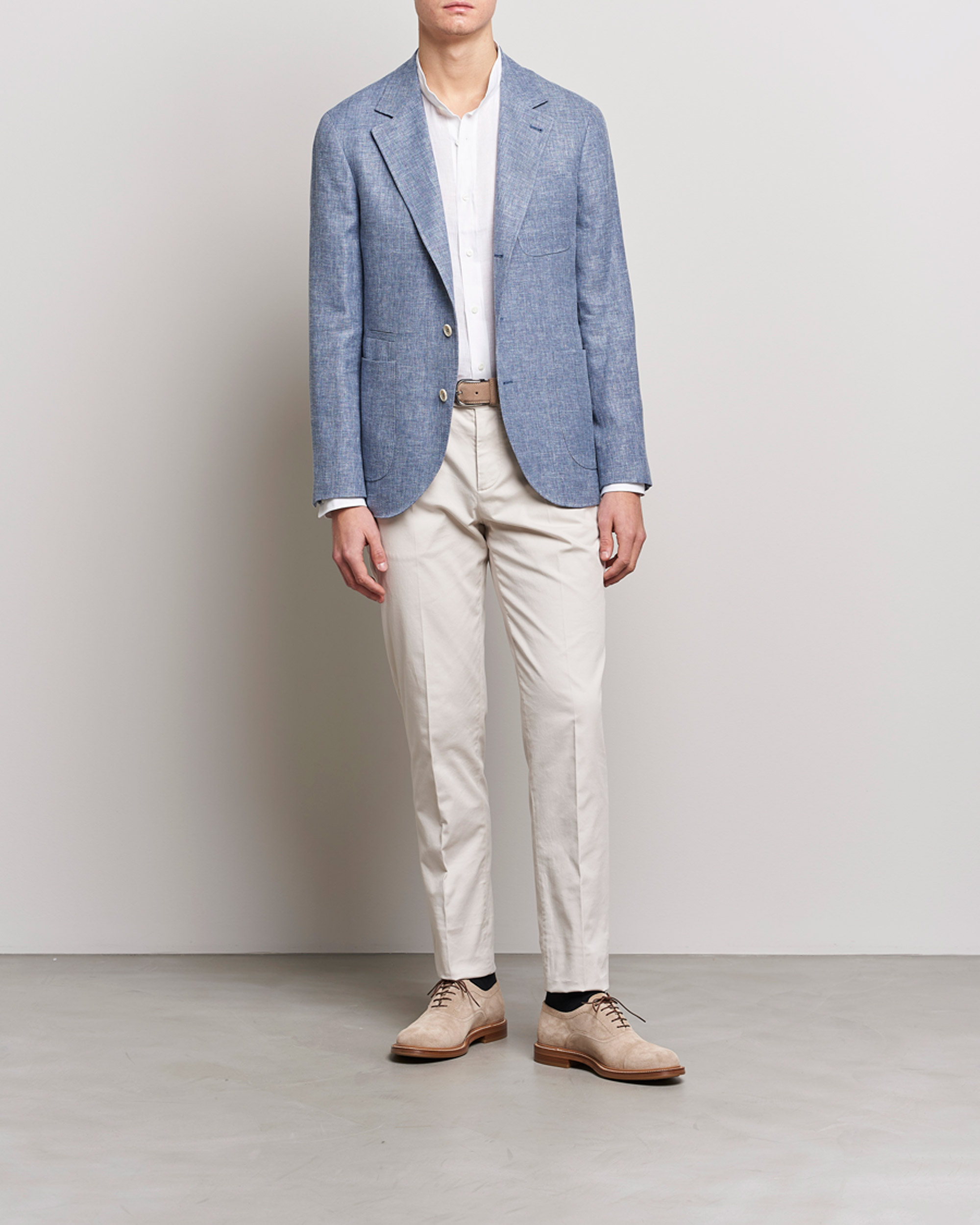 Men | Trousers | Brunello Cucinelli | Slim Fit Cotton Chinos Off White