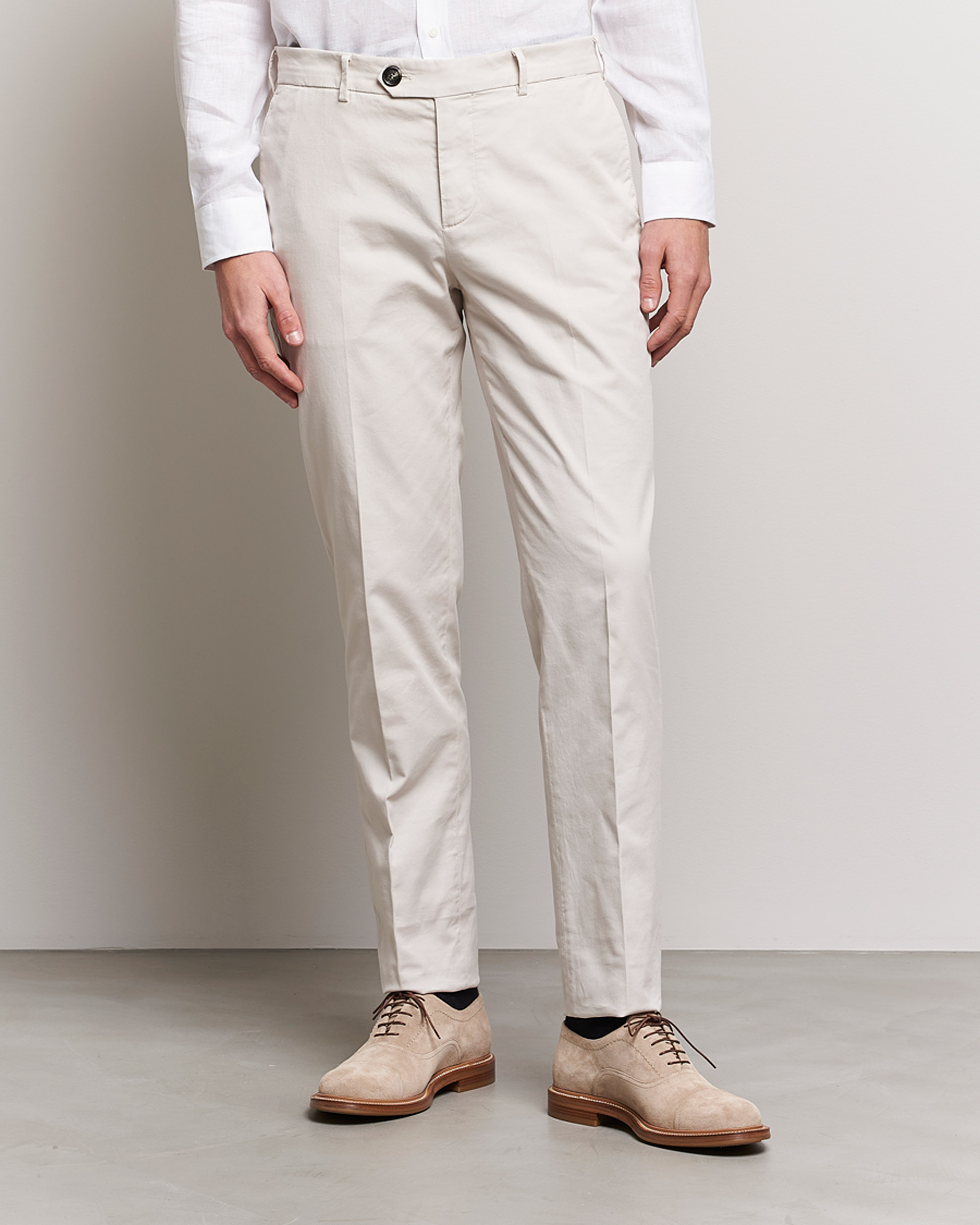 Men |  | Brunello Cucinelli | Slim Fit Cotton Chinos Off White
