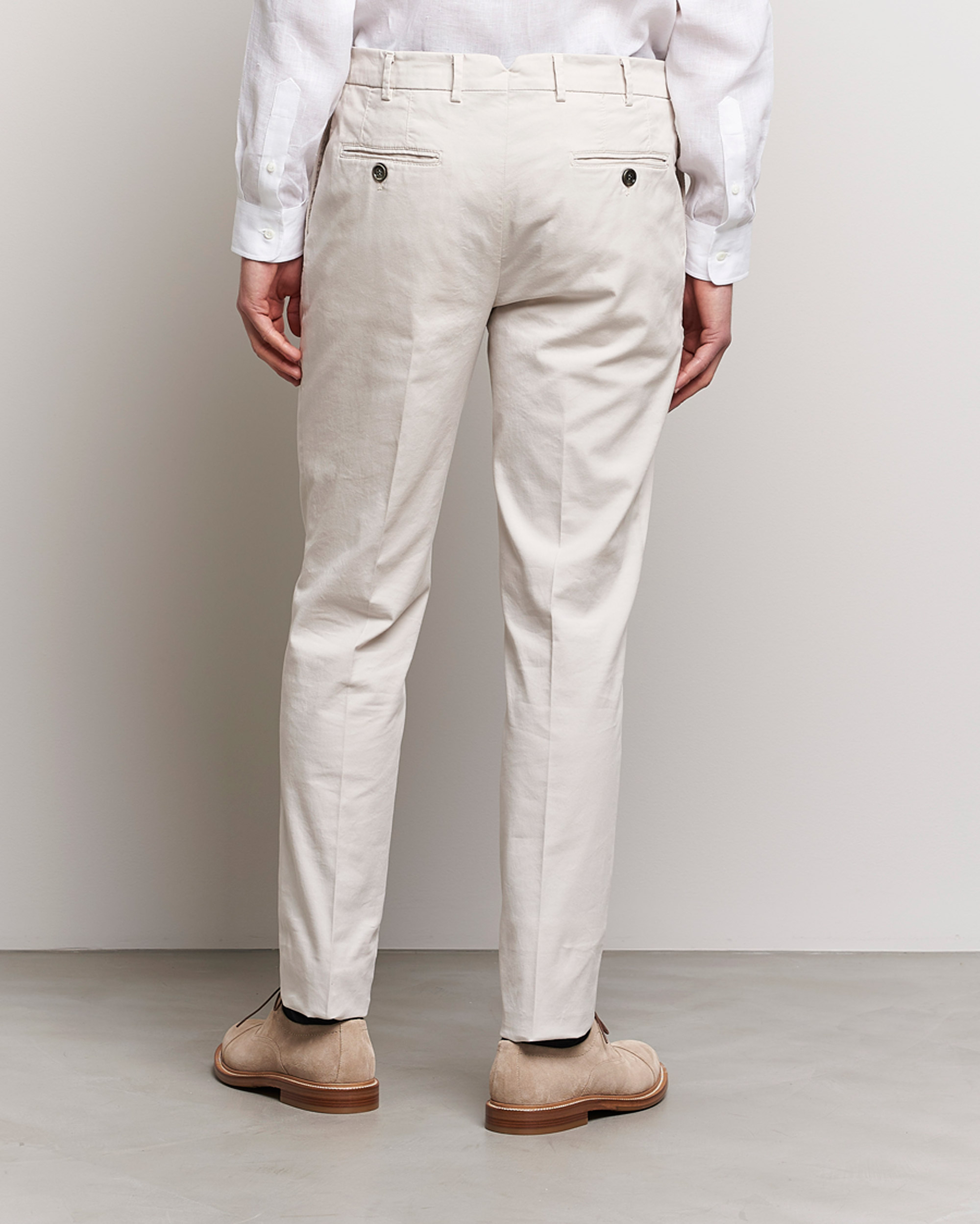 Men | Trousers | Brunello Cucinelli | Slim Fit Cotton Chinos Off White