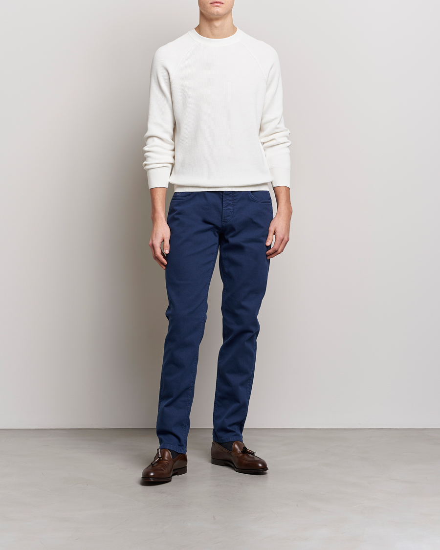 Men | Trousers | Brunello Cucinelli | Slim Fit 5-Pocket Pants Dark Blue