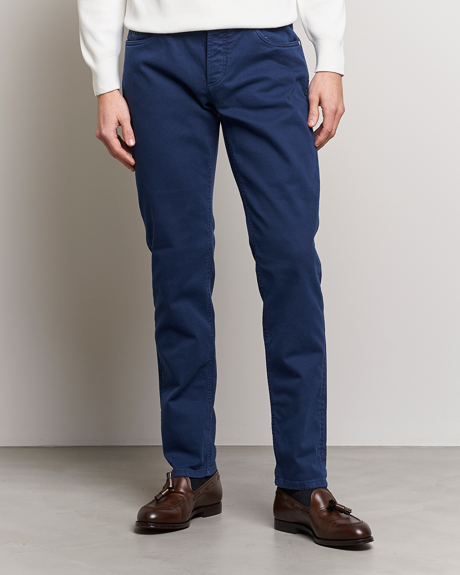 Men | Casual Trousers | Brunello Cucinelli | Slim Fit 5-Pocket Pants Dark Blue