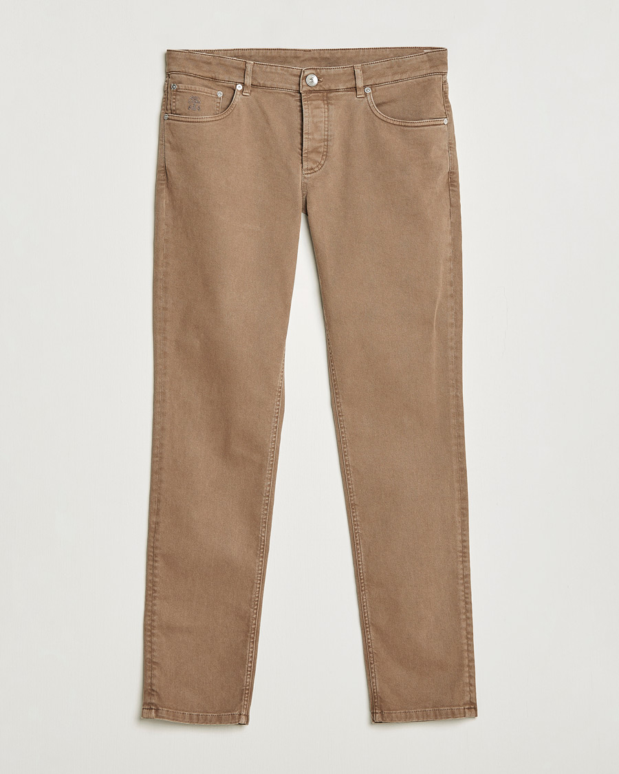 Men | Trousers | Brunello Cucinelli | Slim Fit 5-Pocket Pants Beige