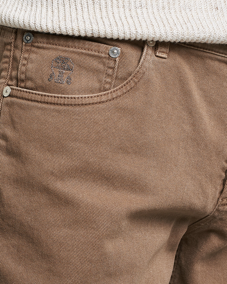 Men | Trousers | Brunello Cucinelli | Slim Fit 5-Pocket Pants Beige