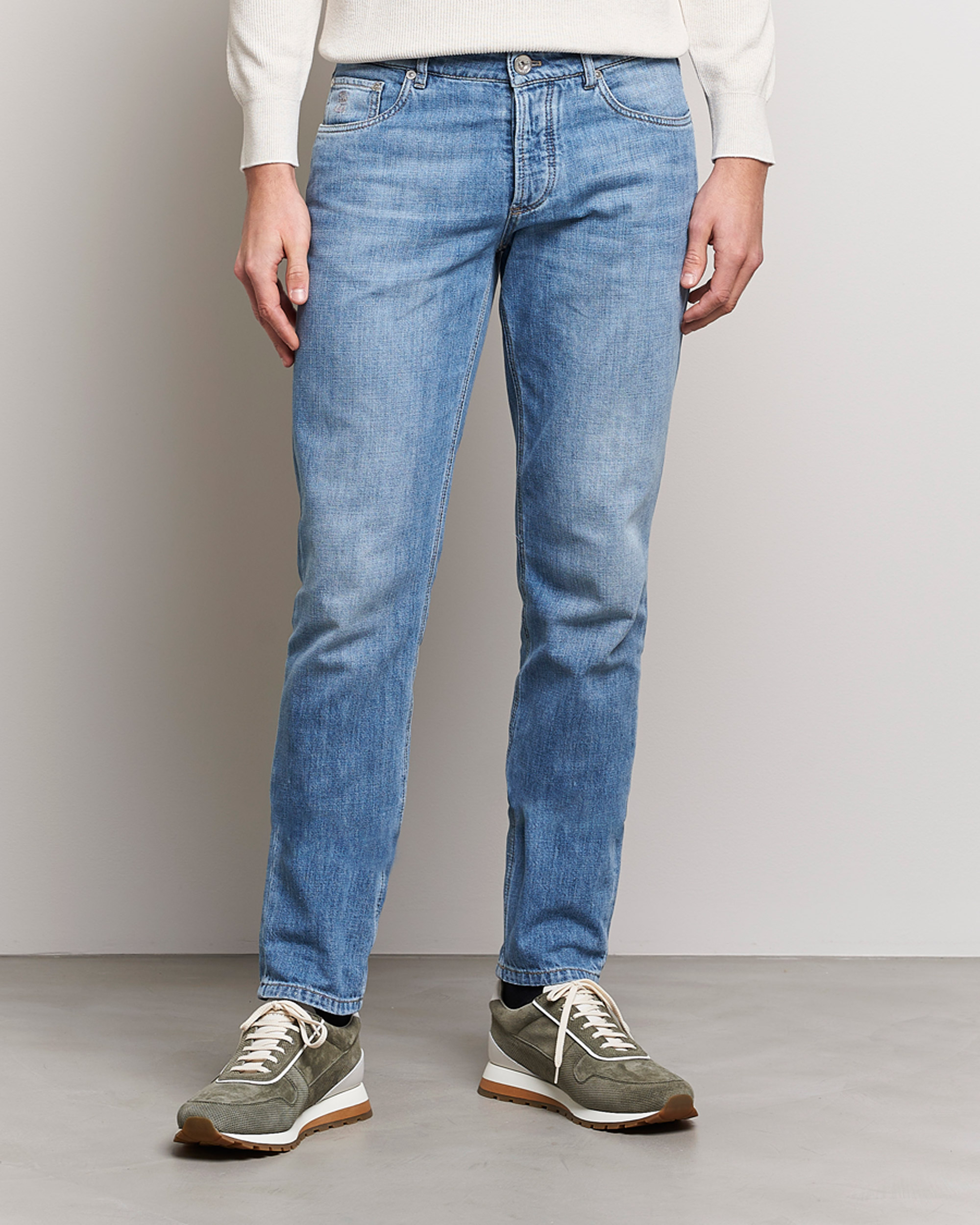 Men | Jeans | Brunello Cucinelli | Slim Fit Jeans Medium Wash