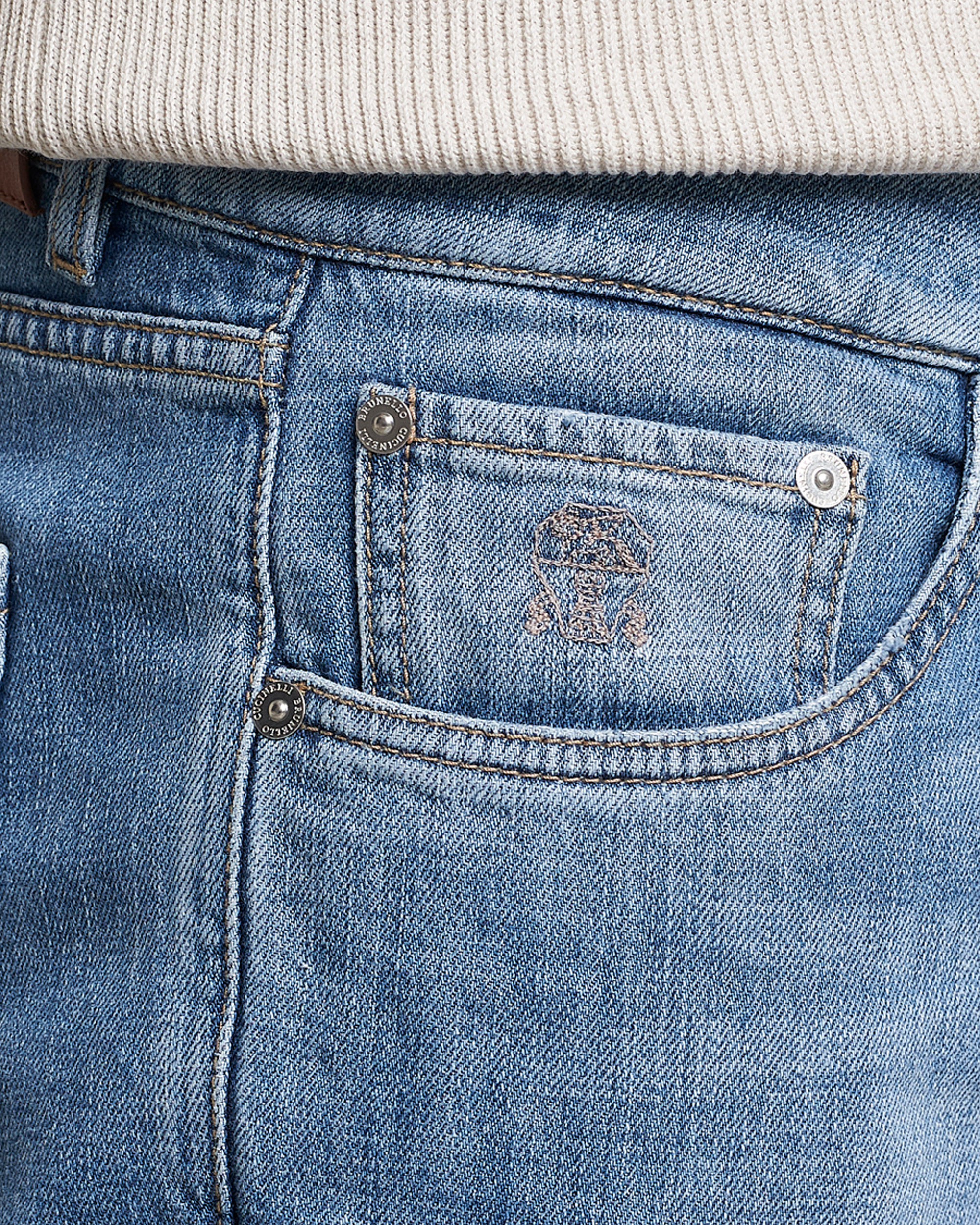 Men | Jeans | Brunello Cucinelli | Slim Fit Jeans Medium Wash