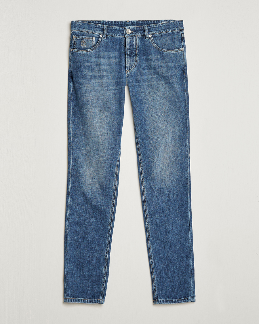 Men | Jeans | Brunello Cucinelli | Slim Fit Jeans Dark Wash
