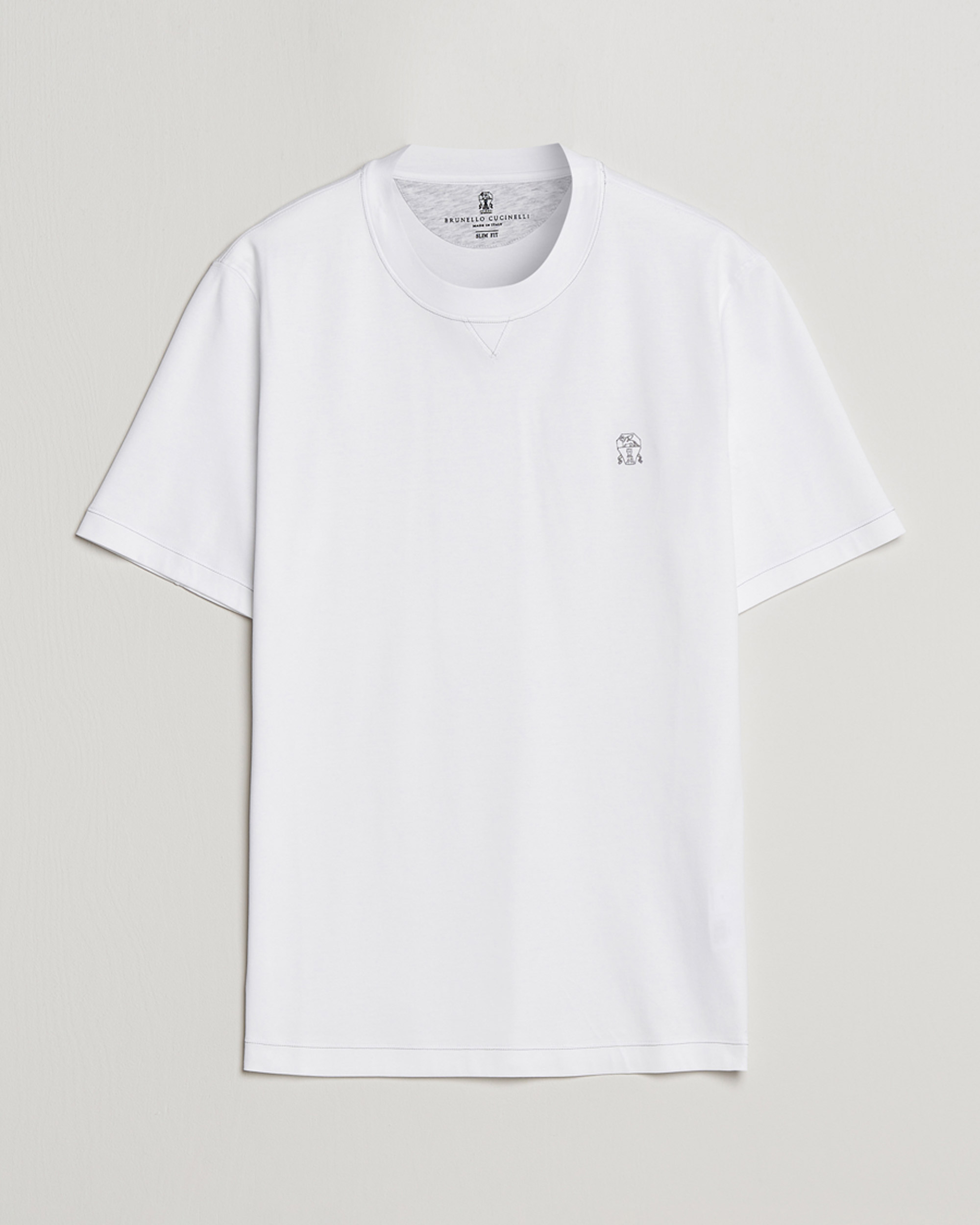 Men | T-Shirts | Brunello Cucinelli | Short Sleeve Logo T-shirt White